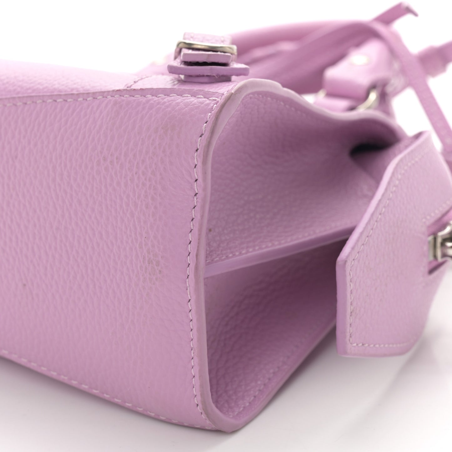 Grained Calfskin Neo Classic Silver Hardware Mini City Lilac