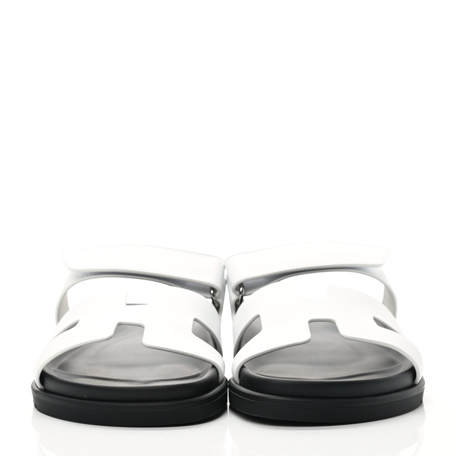 Hermes Calfskin Womens Chypre Sandals 39 White 2 of 9