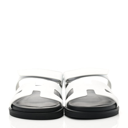 Hermes Calfskin Womens Chypre Sandals 39 White 2 of 9
