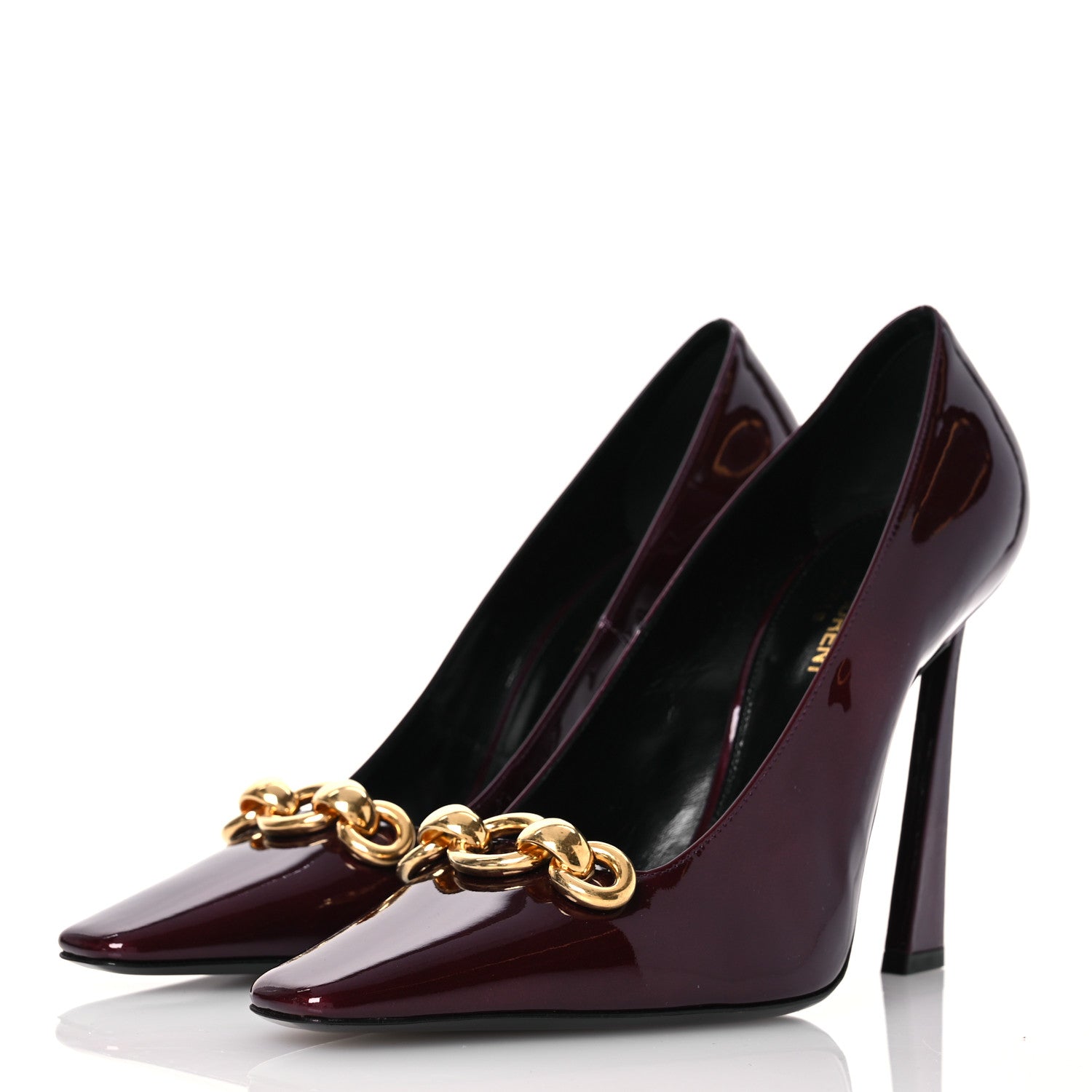 Saint Laurent Patent Severine Pumps 38 Deep Bordeaux 3 of 13