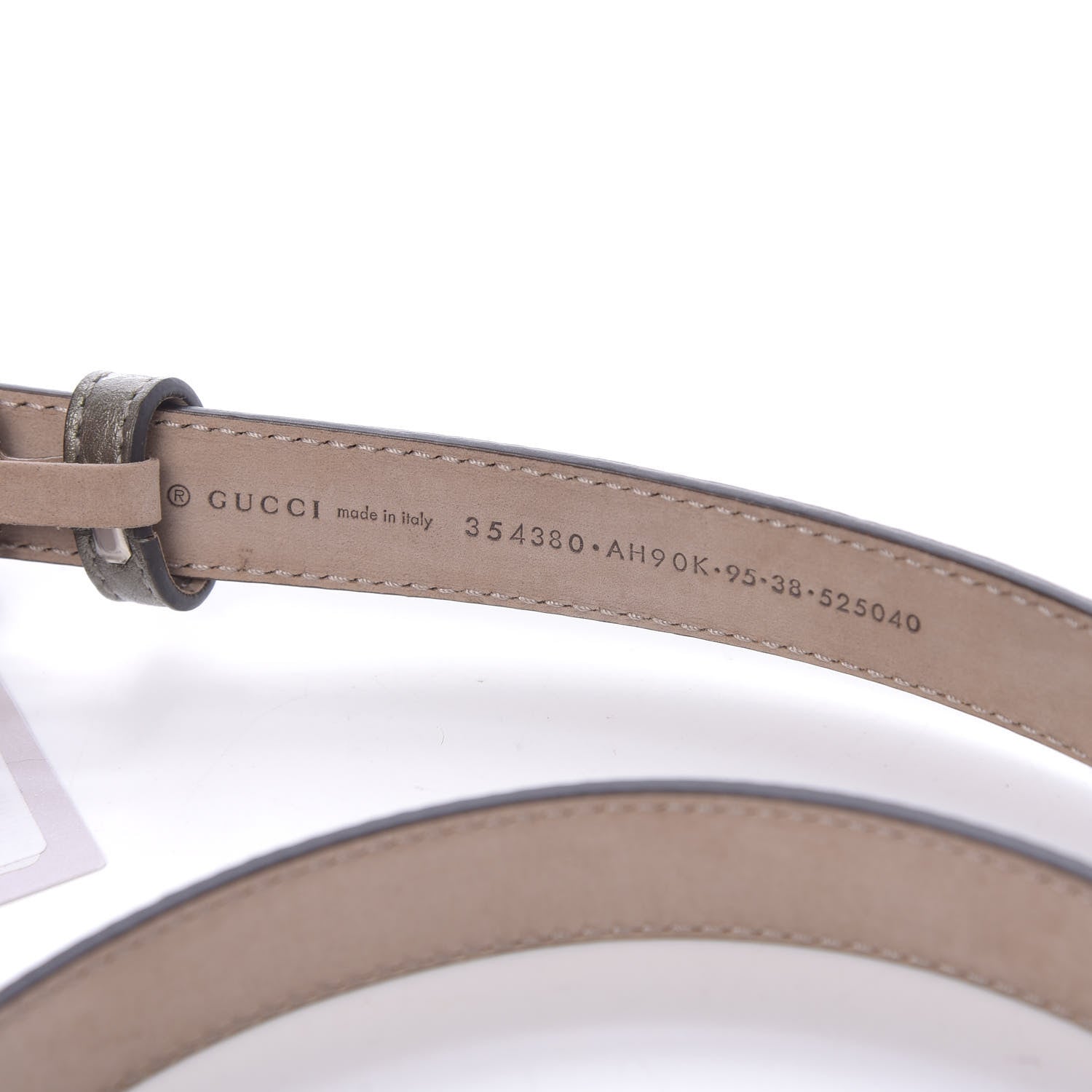 Gucci Calfskin Crystal Interlocking G Belt 95 38 Sasso 3 of 5