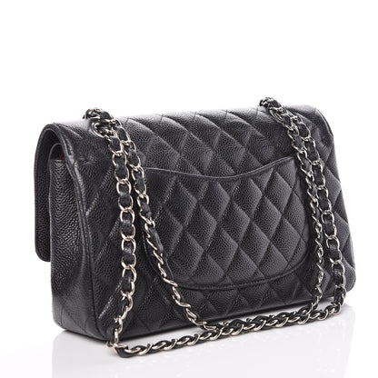 Chanel Caviar Quilted Medium Double Flap Black 3 of 14