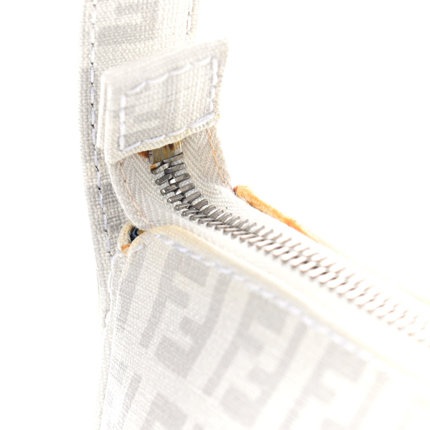 Fendi Zucchino Spalmati Pochette White Blue 5 of 5