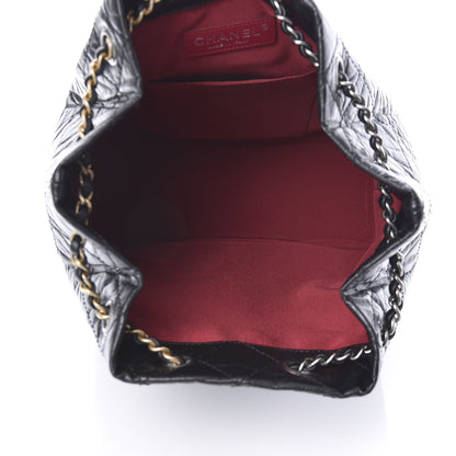 Chanel Aged Calfskin Quilted Gabrielle Backpack Black 4 of 9