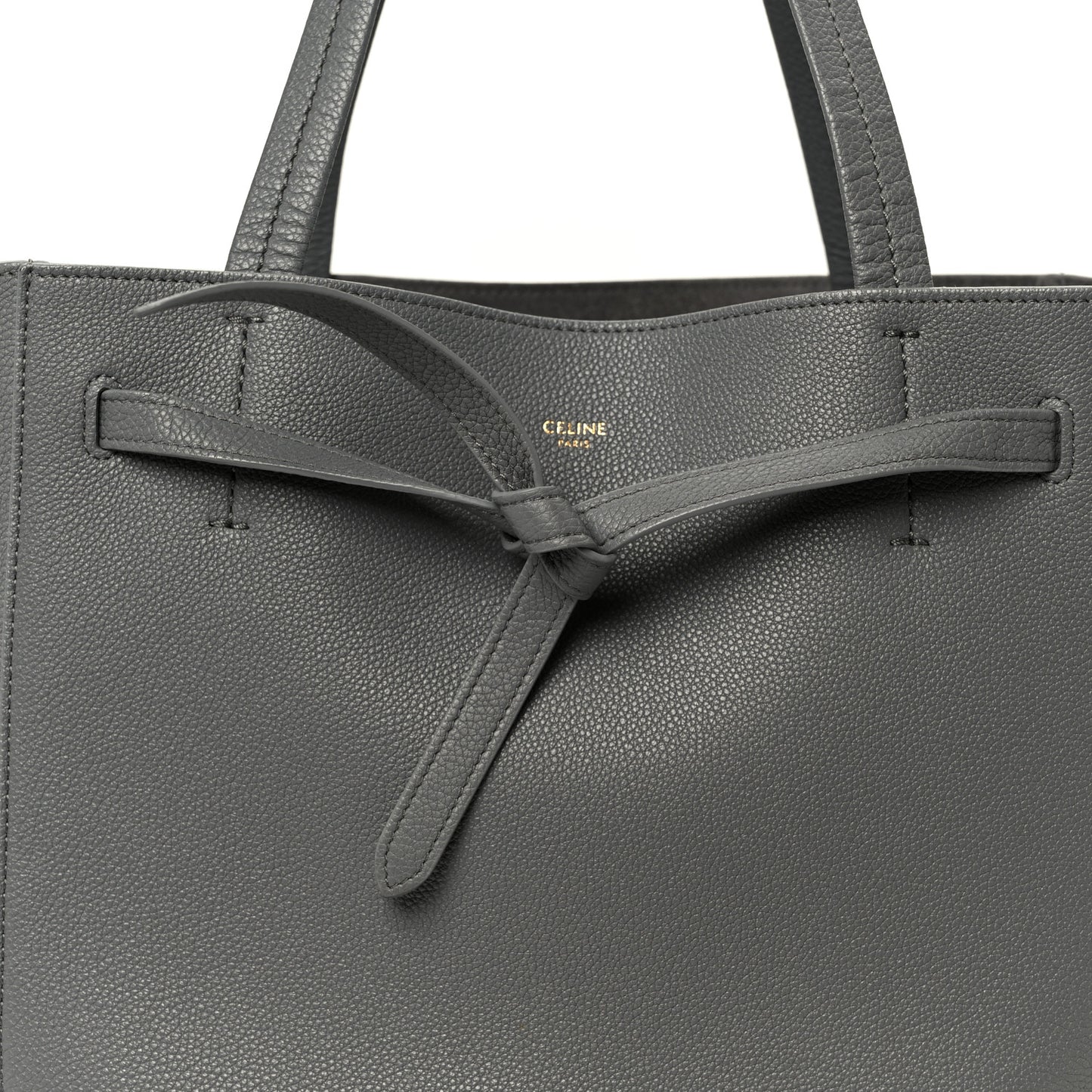 Soft Grained Calfskin Small Belt Cabas Phantom Grey