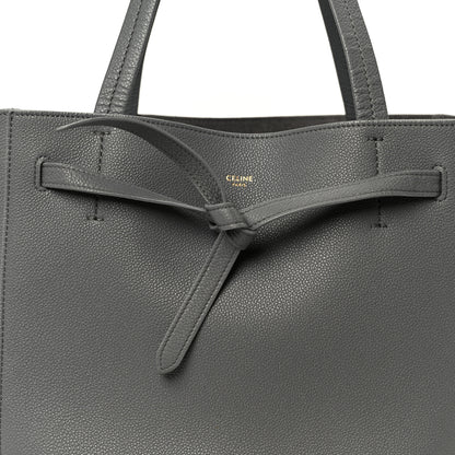 Celine Soft Grained Calfskin Small Belt Cabas Phantom Grey 8 of 11