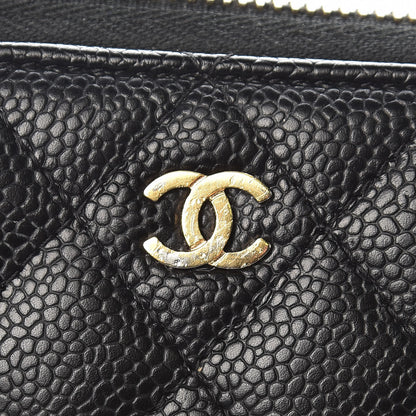 Chanel Caviar Quilted Large Gusset Zip Around Wallet Black 9 of 10