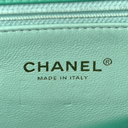 Chanel Caviar Quilted Medium CC Filigree Flap Green 5 of 9