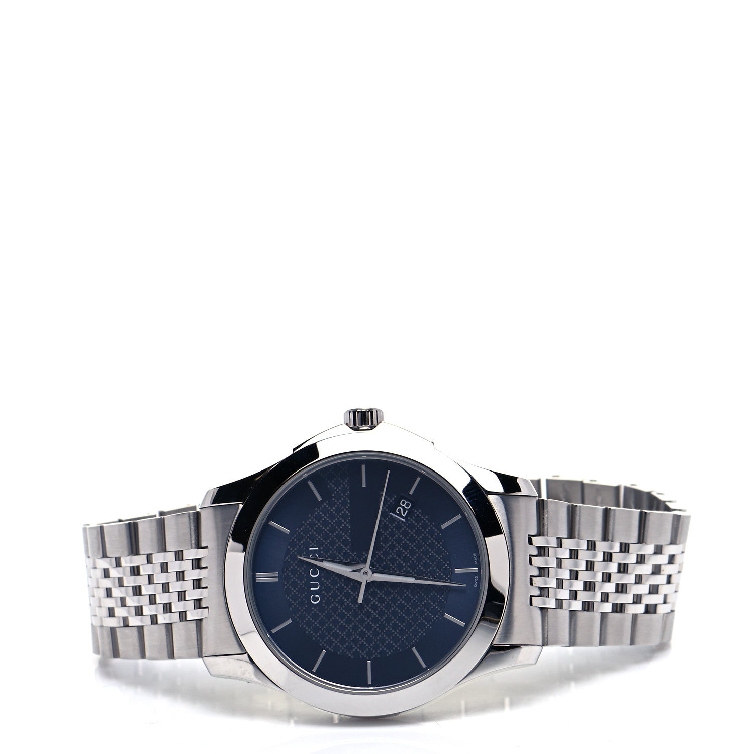 Gucci Stainless Steel 38mm G-Timeless Quartz Watch Navy 2 of 6