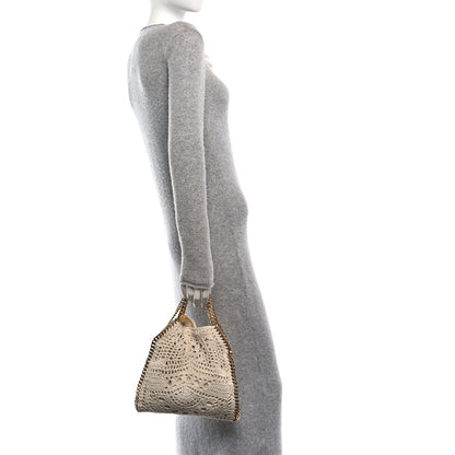 Stella McCartney Cotton Crochet Falabella Ajouree Tote Bag White 2 of 9