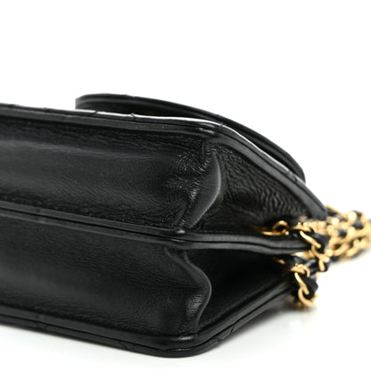 Chanel Lambskin Quilted Mini Accordion Clutch With Chain Black 10 of 10