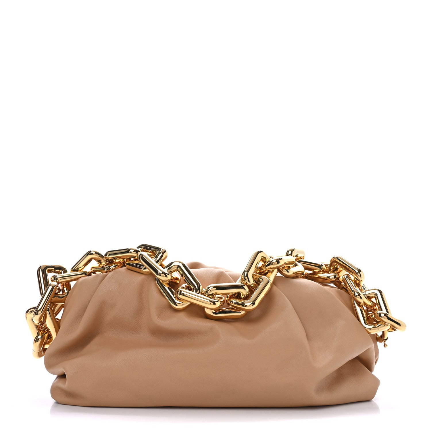 Bottega Veneta Calfskin Chain Pouch Almond 3 of 28