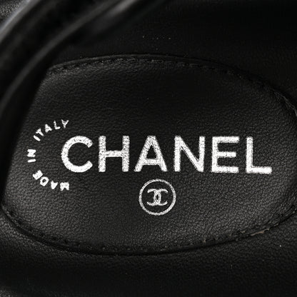 Chanel Lambskin Velcro Dad Sandals 37 So Black 8 of 9