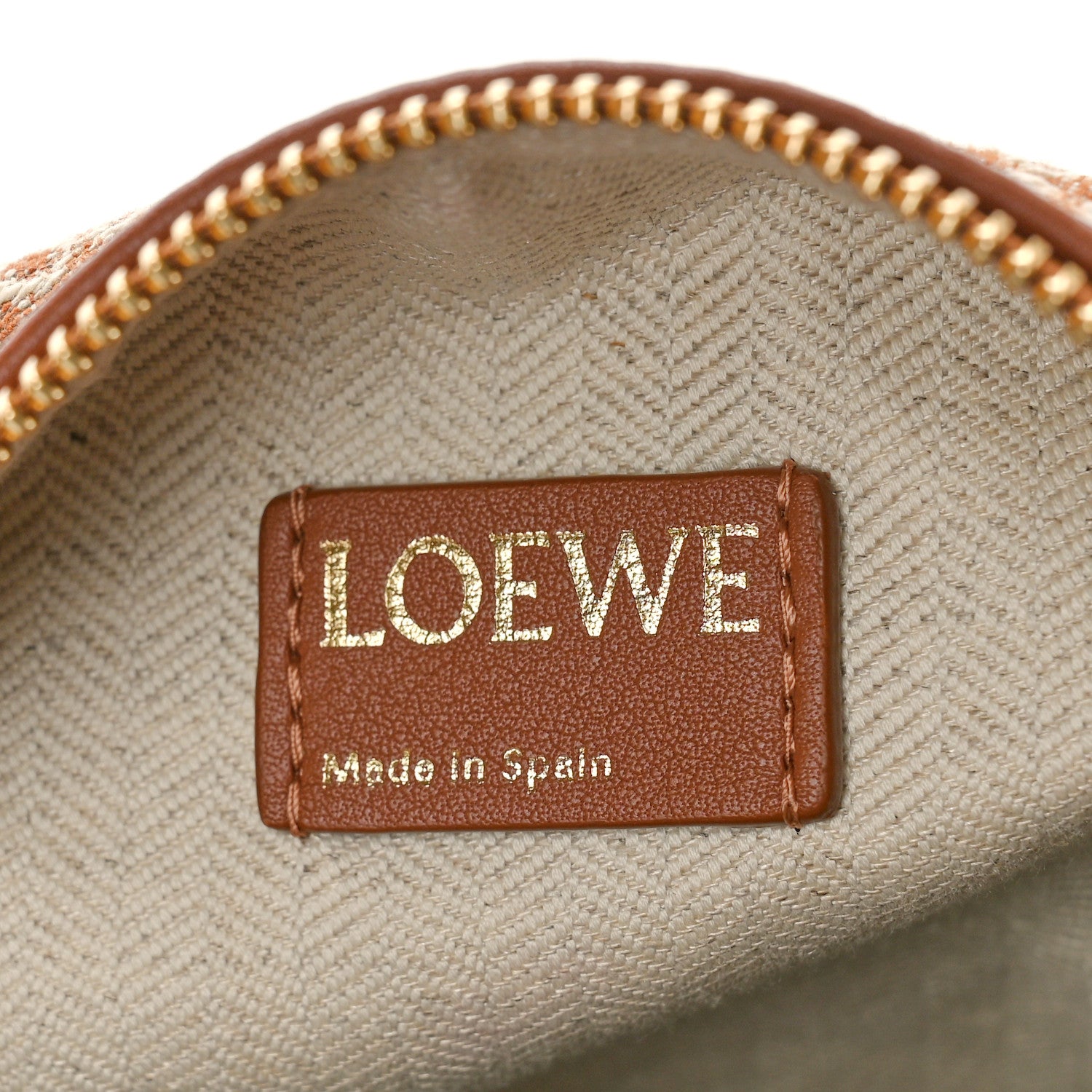 Loewe Jacquard Anagram Calfskin Small Cubi Bag Tan Pecan 5 of 8