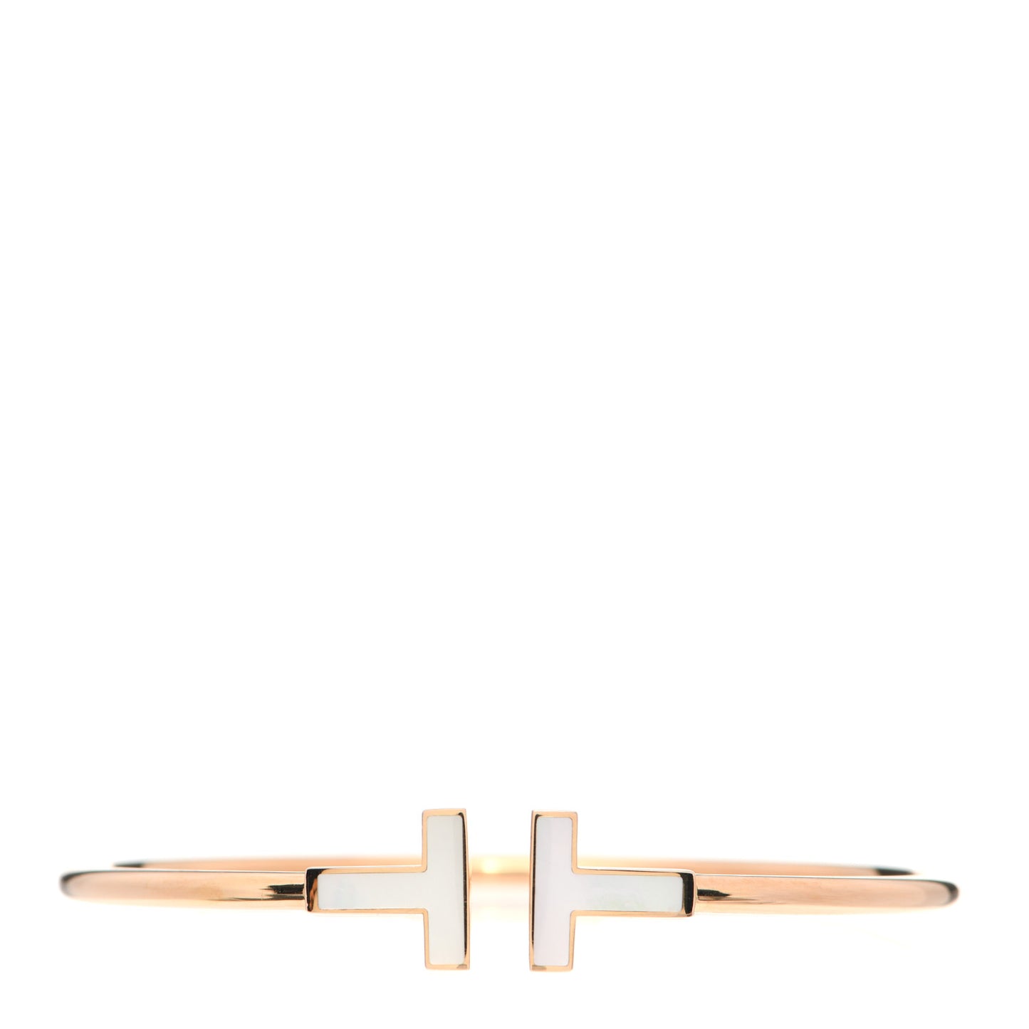 18K Rose Gold Mother of Pearl T Wire Bracelet