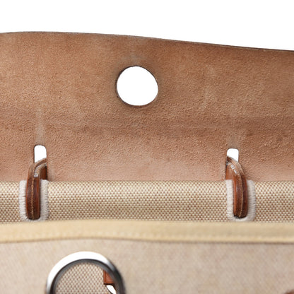Hermes Toile Vache Calfskin Herbag 30 PM Backpack Natural 9 of 15