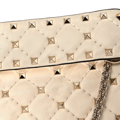 Valentino Garavani Nappa Medium Rockstud Spike Shoulder Bag Light Ivory 17 of 17
