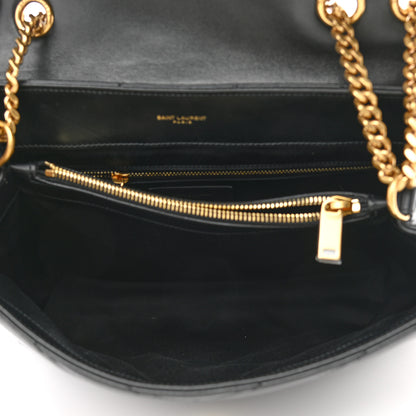 Saint Laurent Calfskin Y Quilted Monogram Medium Loulou Chain Satchel Black 4 of 9