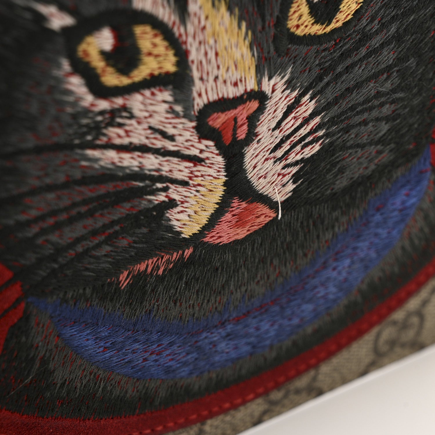 Gucci GG Supreme Monogram Mystic Cat Large Zip Red 8 of 10