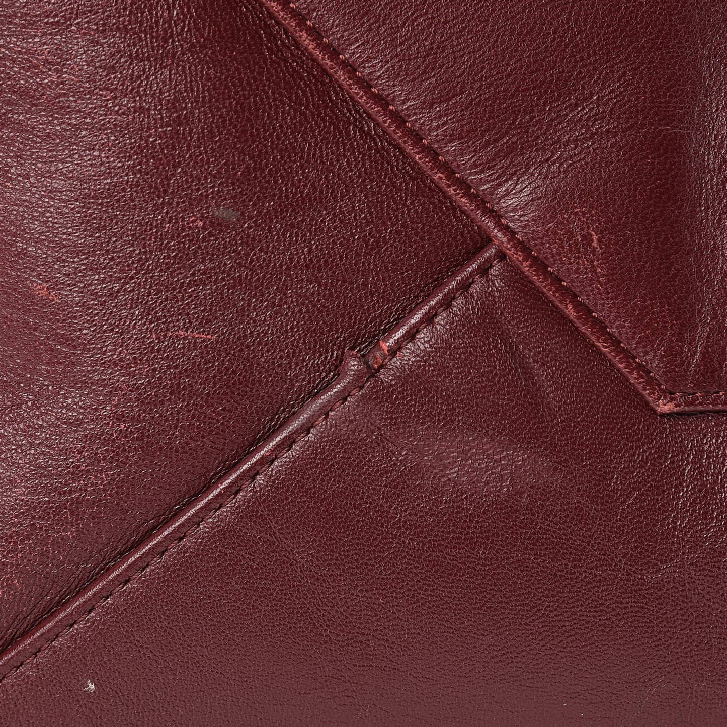 Lambskin Horizontal Bi-Color Cabas Pink Rust