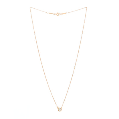 Tiffany 18K Rose Gold Diamond .17ct Elsa Peretti Diamonds by the Yard Pendant Necklace 2 of 6