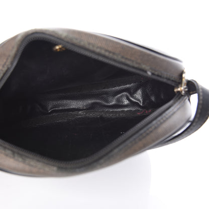 Fendi Calfskin Coated Canvas Pequin Crossbody Bag Tobacco 5 of 13