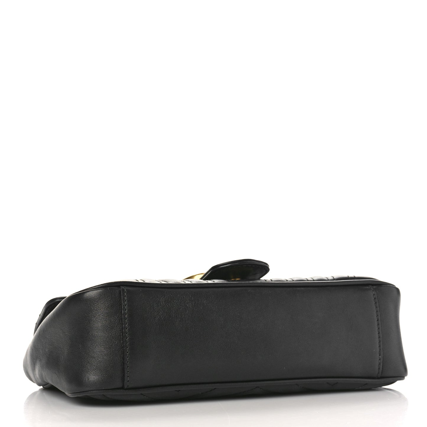 Calfskin Matelasse Small GG Marmont Shoulder Bag Black