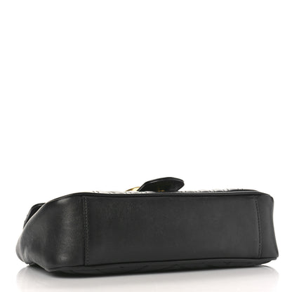 Gucci Calfskin Matelasse Small GG Marmont Shoulder Bag Black 4 of 13