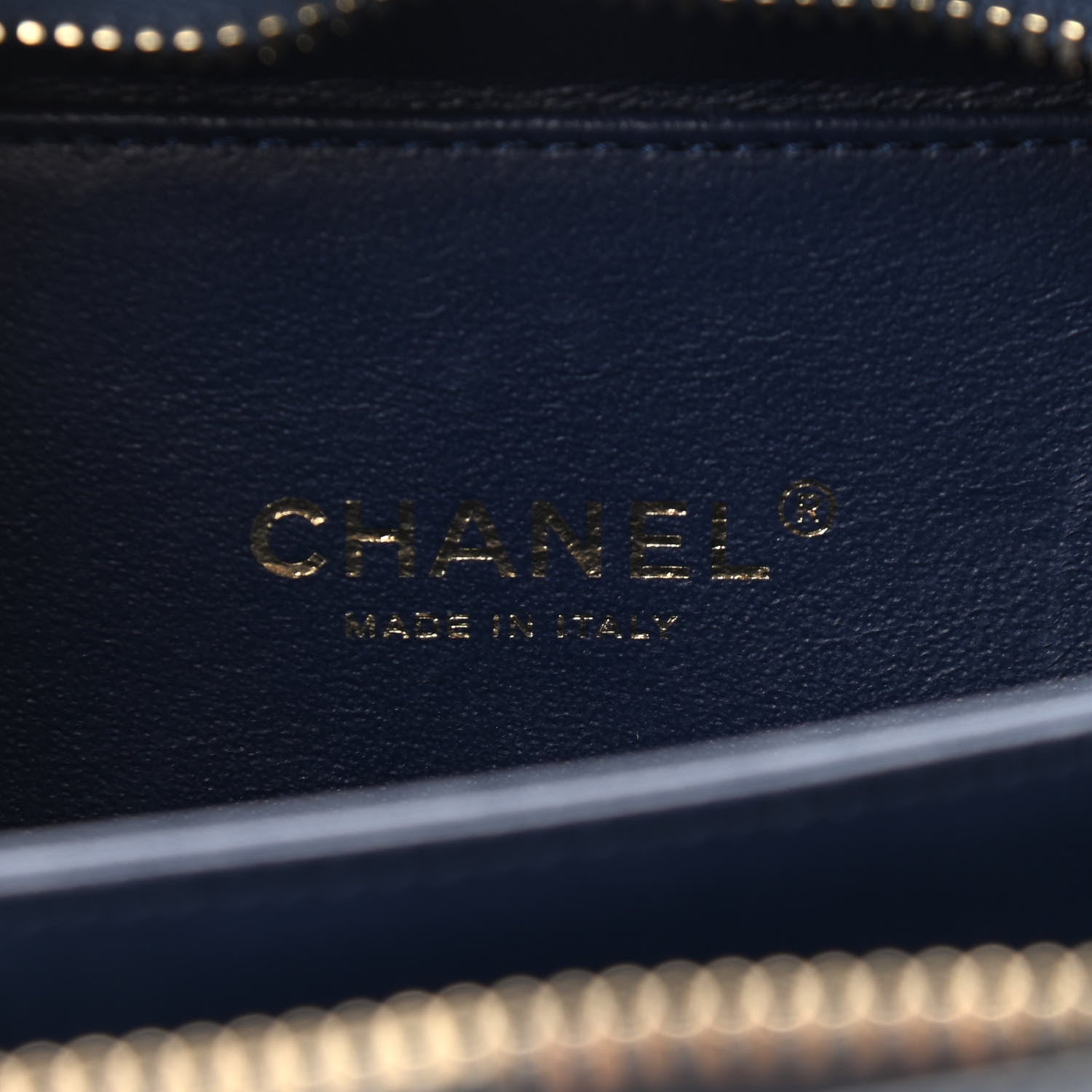 Chanel Tweed Snakeskin Quilted Small CC Filigree Vanity Case Navy Multicolor 5 of 10