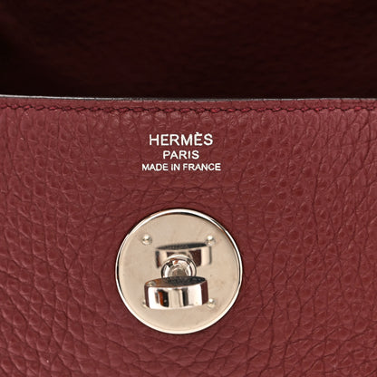 Hermes Taurillon Clemence Lindy 26 Bordeaux 6 of 11