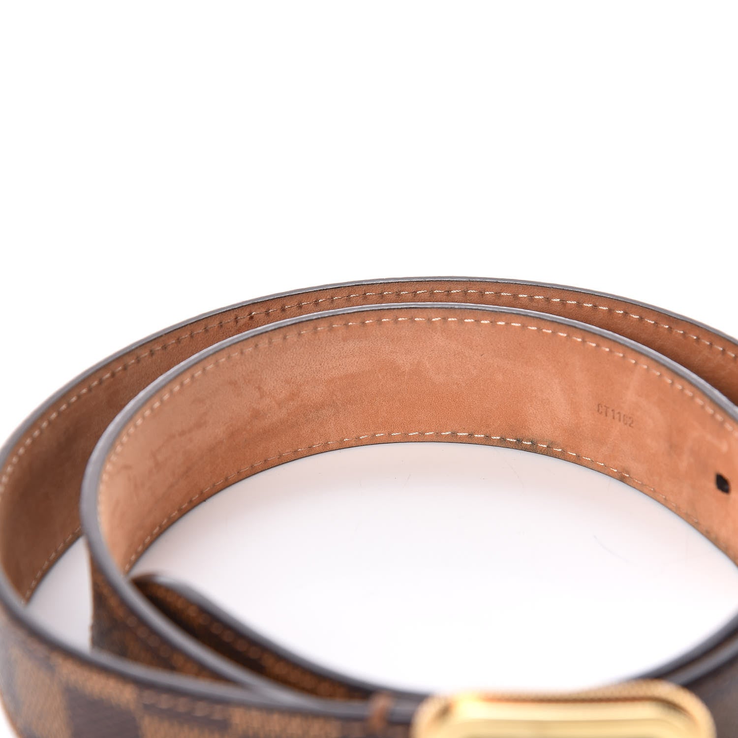 Louis Vuitton Damier Ebene Tresor Belt 80 32 8 of 11
