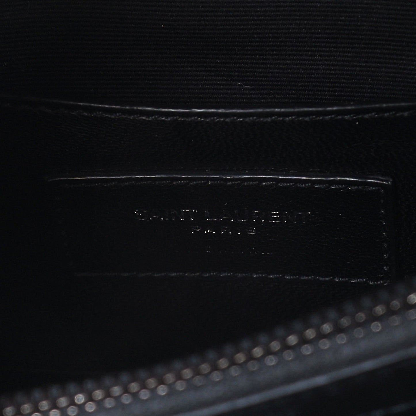 Sheepskin Matelasse Chevron Patchwork Monogram Medium College Bag Black