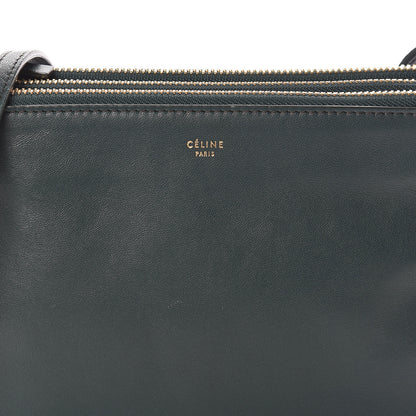Celine Lambskin Small Trio Crossbody Bag Dark Green 9 of 11