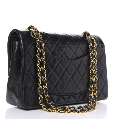 Chanel Lambskin Quilted Medium Double Flap Black 3 of 18