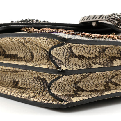 Gucci GG Supreme Monogram Snakeskin Crystal Embroidered Medium Dionysus Shoulder Bag 11 of 16