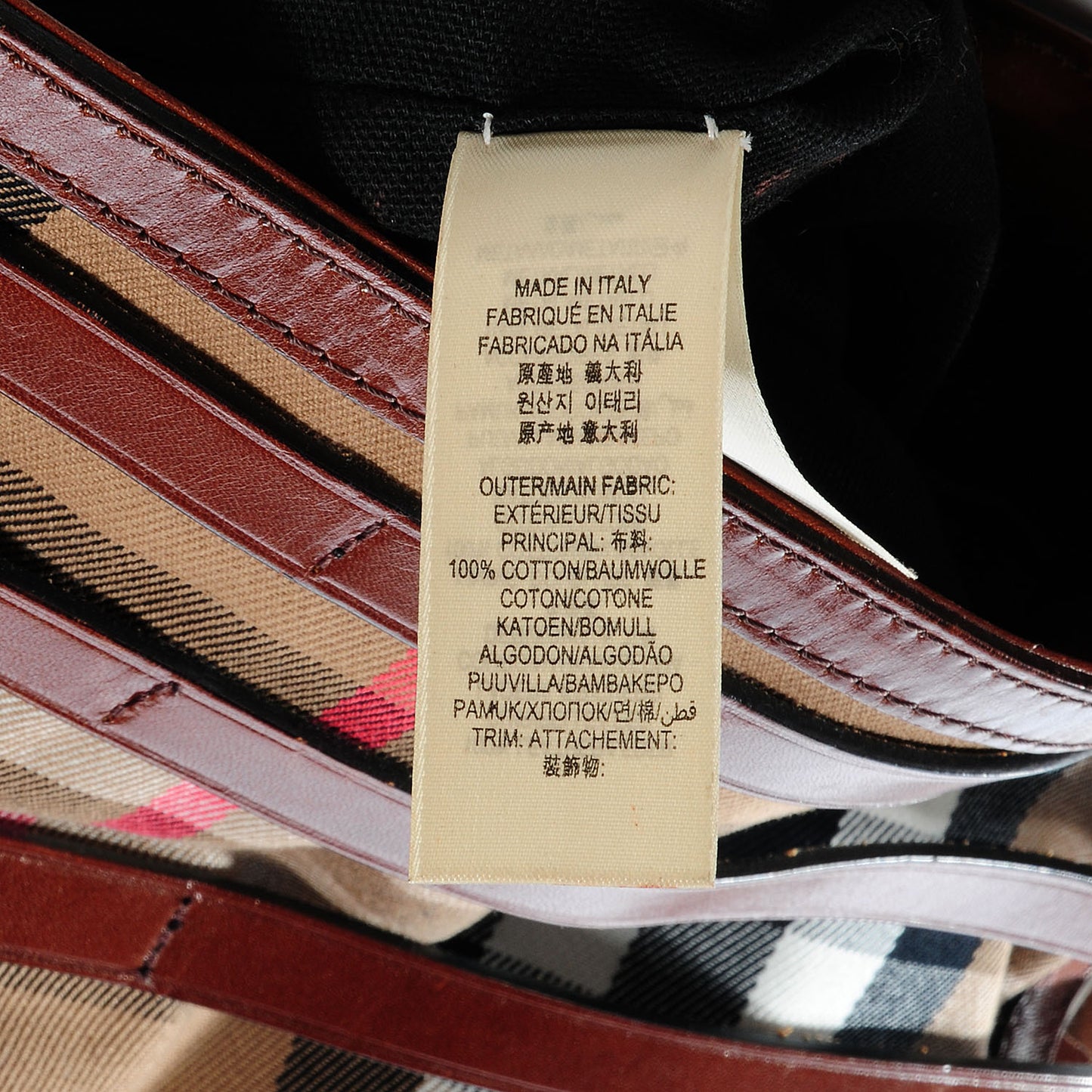 House Check Bridle Calfskin Small Dutton Hobo Dark Tan