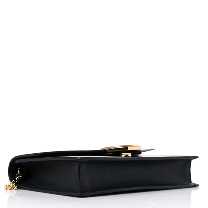 Fendi Vitello Cruise F is Fendi Medium Envelope Wallet on Chain Black 3 of 10