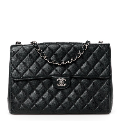 Chanel Caviar Jumbo Single Flap Black 1 of 14