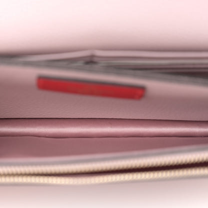 Valentino Garavani Pebbled Calfskin Rockstud Flap Wallet On Chain Water Lilac 5 of 9