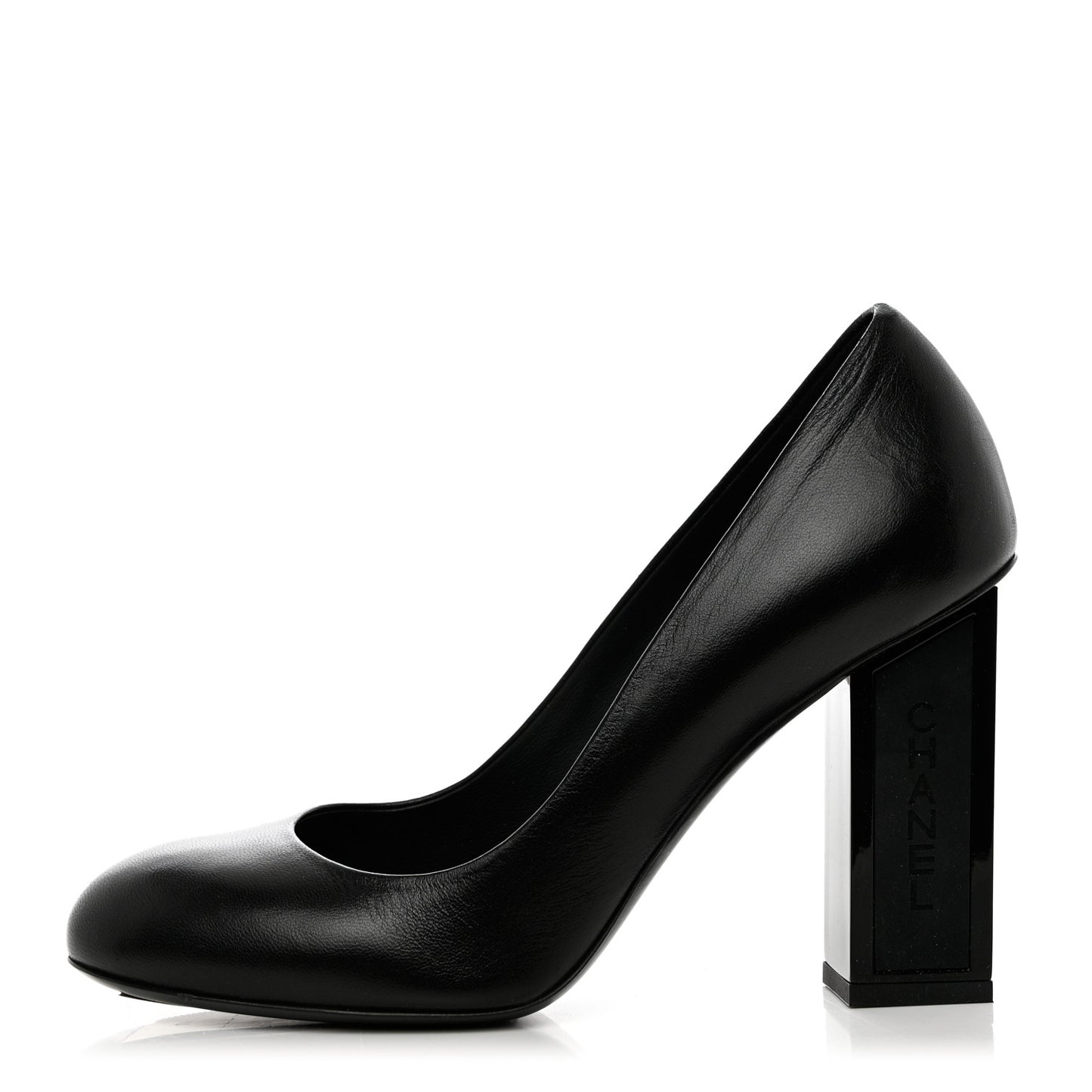 Lambskin Logo Pumps 37 Black