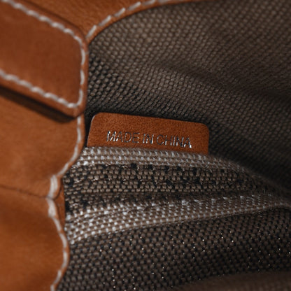 Burberry Canvas Mega Check Medium Ashby Hobo Saddle Brown 9 of 16