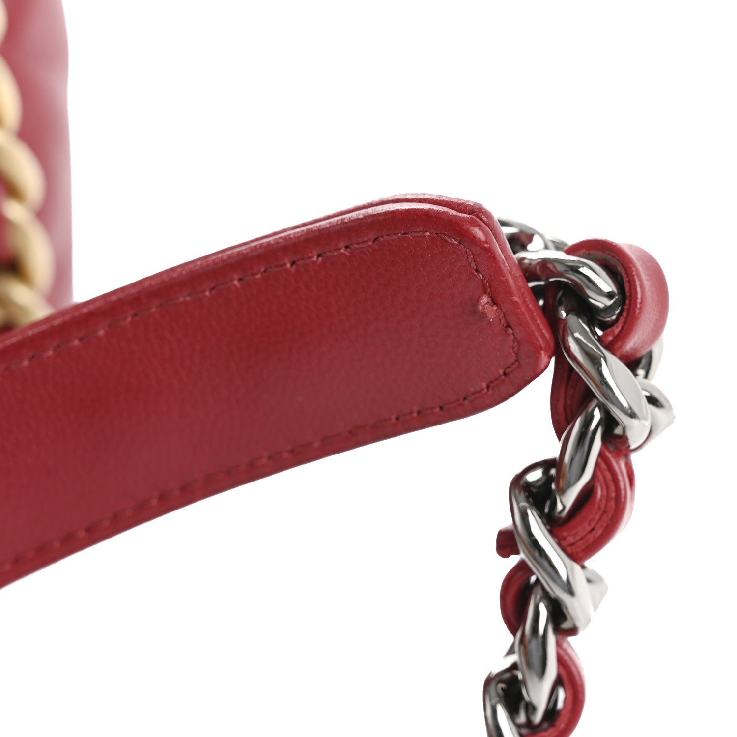 Chanel Goatskin Quilted Medium Chanel 19 Flap Red 15 of 15