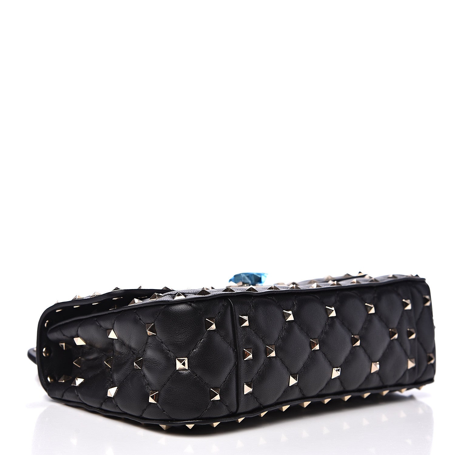 Valentino Garavani Lambskin Small Rockstud Spike Shoulder Bag Black 3 of 7