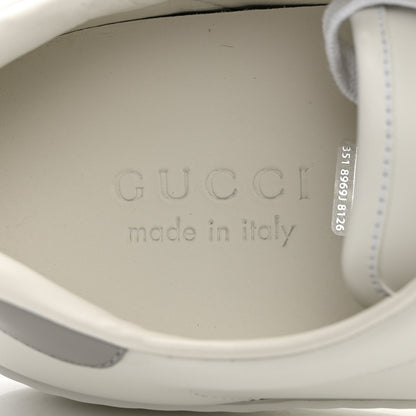 Gucci Calfskin Interlocking G Perforated Mens Ace Sneakers 9 White Grey Sky 7 of 11