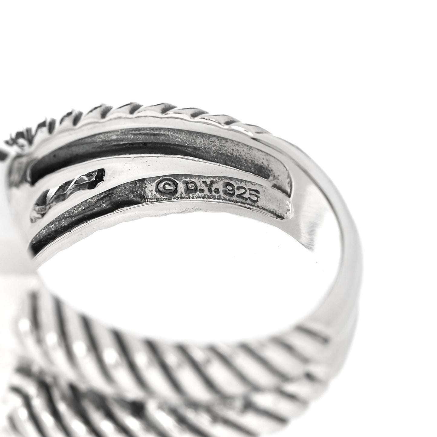 Sterling Silver Diamond Blue Topaz 11mm Albion Ring 54 6.75