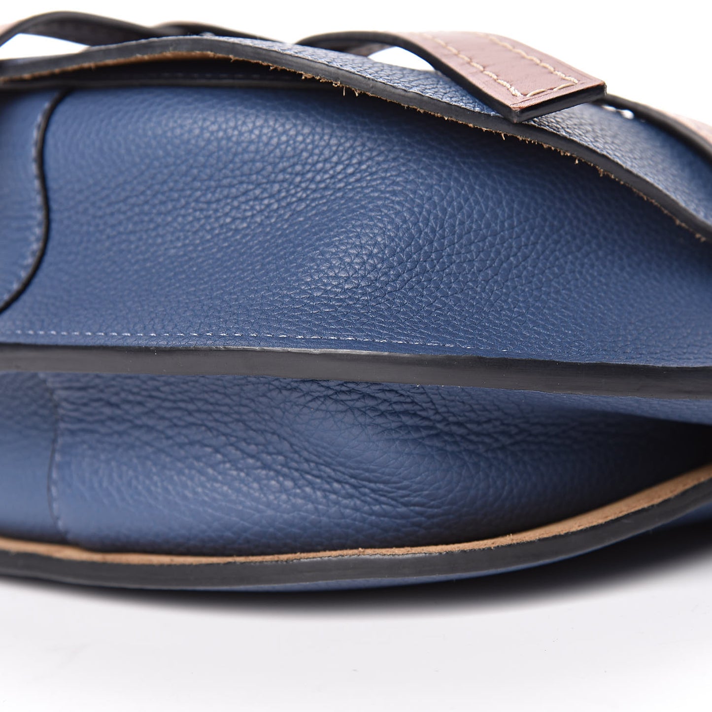 Grained Calfskin Small Gate Crossbody Bag Varsity Pecan