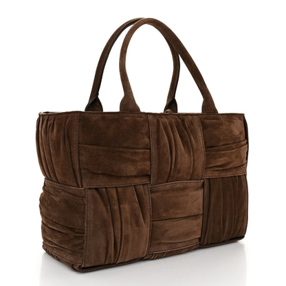 Bottega Veneta Suede Foulard Intrecciato Small Arco Tote Brownie 4 of 10