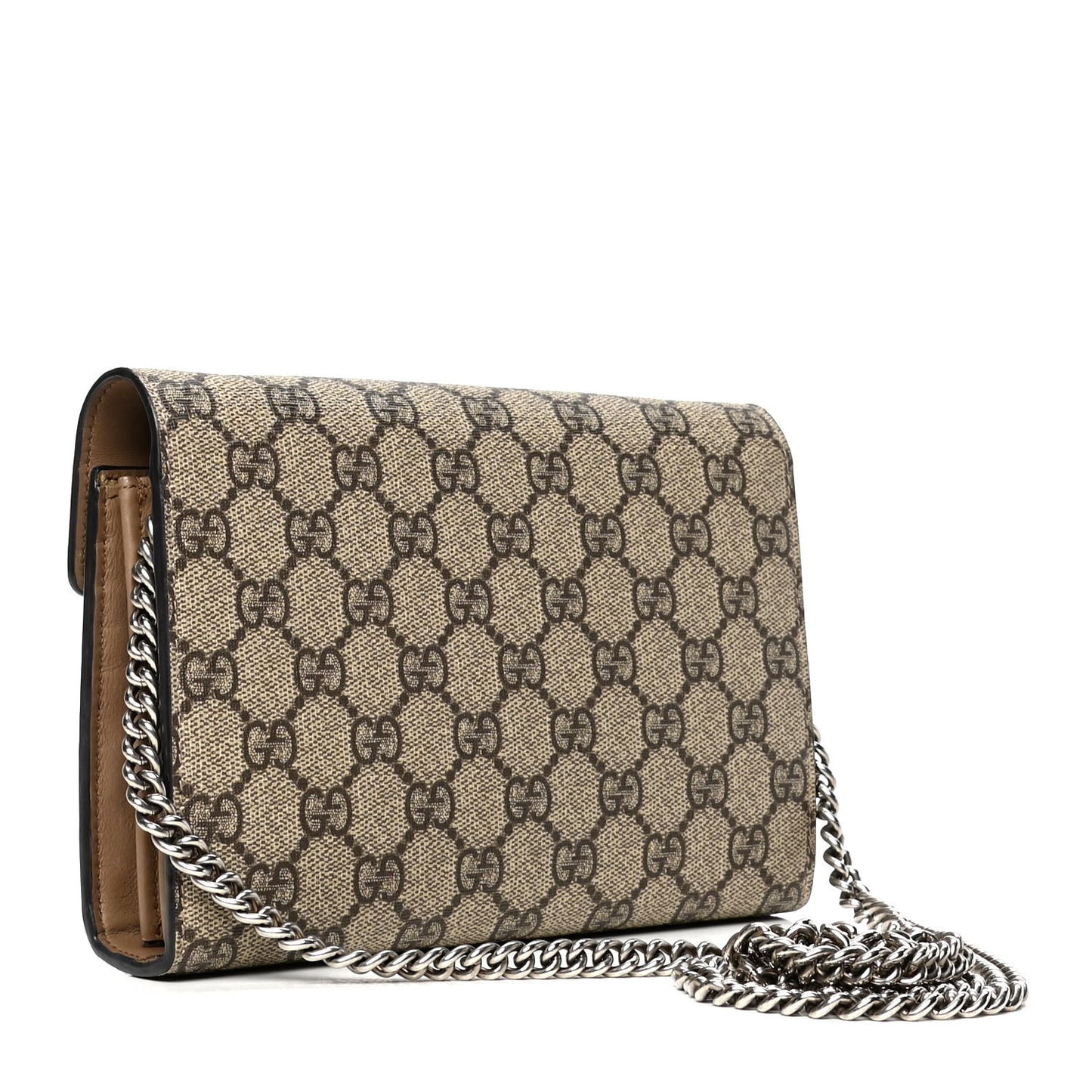 GG Supreme Monogram Mini Dionysus Chain Wallet Beige Taupe