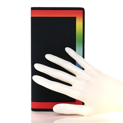 Louis Vuitton Taiga Rainbow Brazza Wallet Black 2 of 13