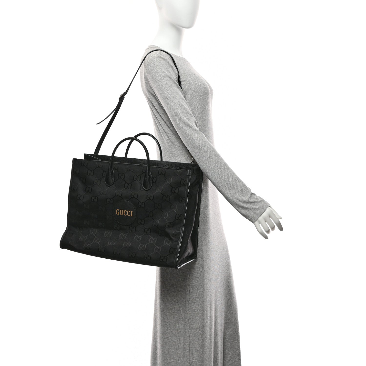 Gucci Econyl Nylon Monogram Large Off The Grid Tote Bag Black 2 of 11